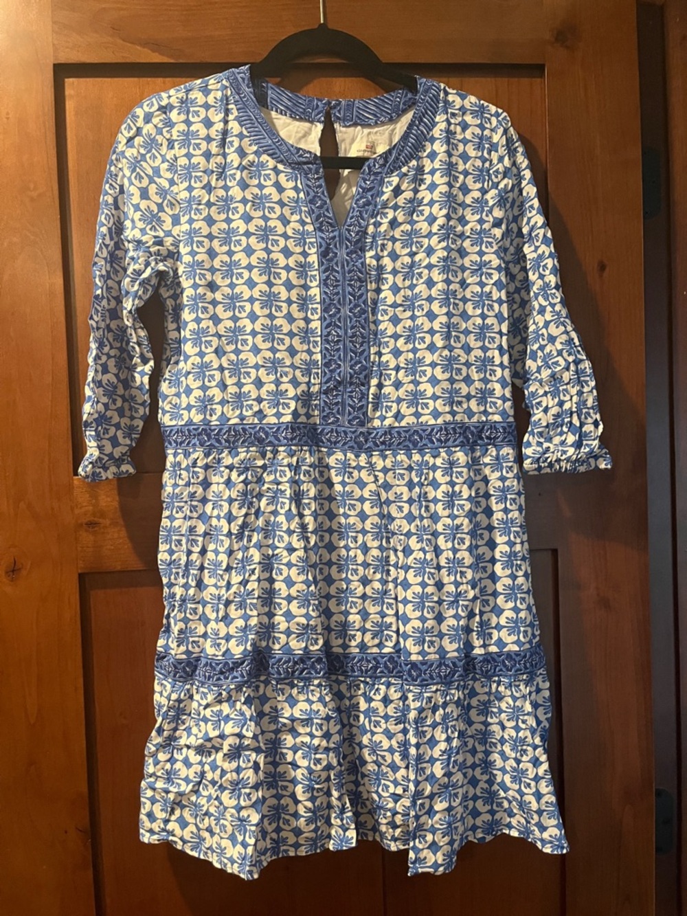 Vineyard Vines Blue and White Floral Tunic Dress